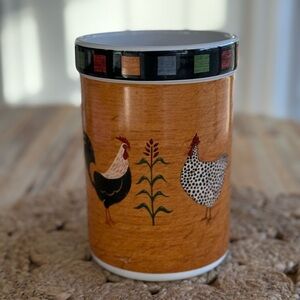 Warren Kimble Rooster Utensil Crock